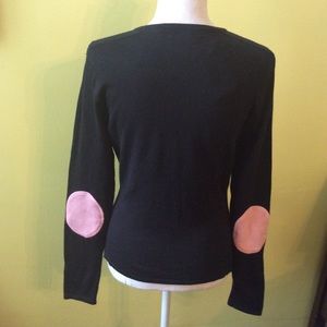 NWT INC Black & Pink Silk Blend Sweater MP